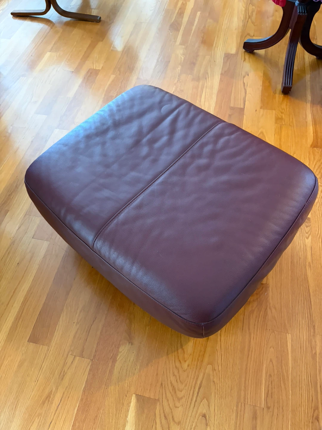 Natuzzi Genuine Leather Ottoman - photo 3