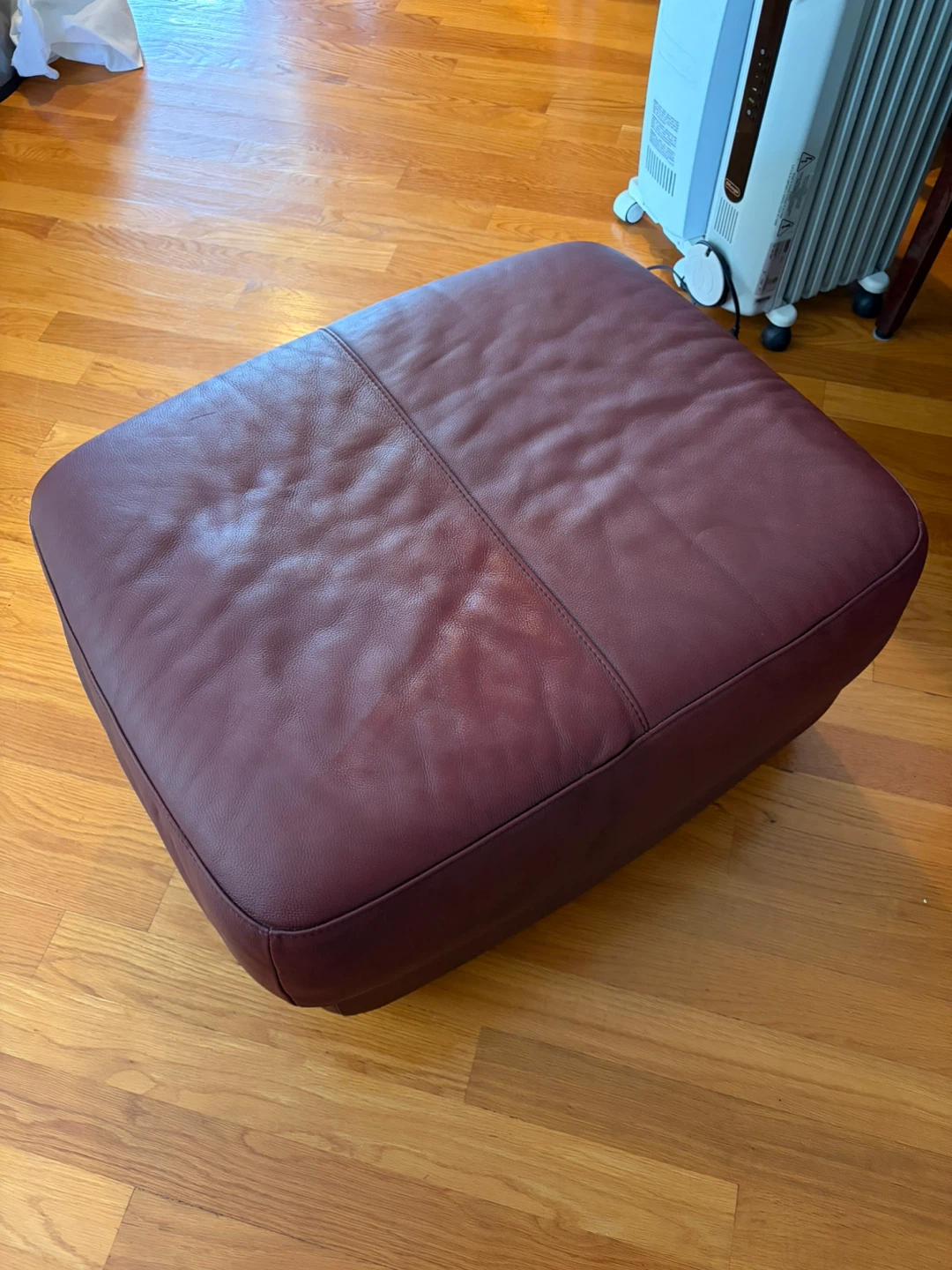 Natuzzi Genuine Leather Ottoman - photo 4