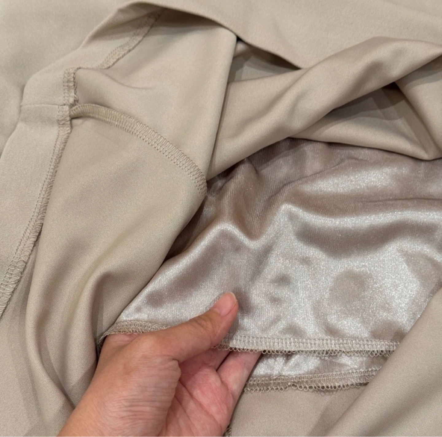Elegant Beige Long Skirt (Stretchy) - photo 2