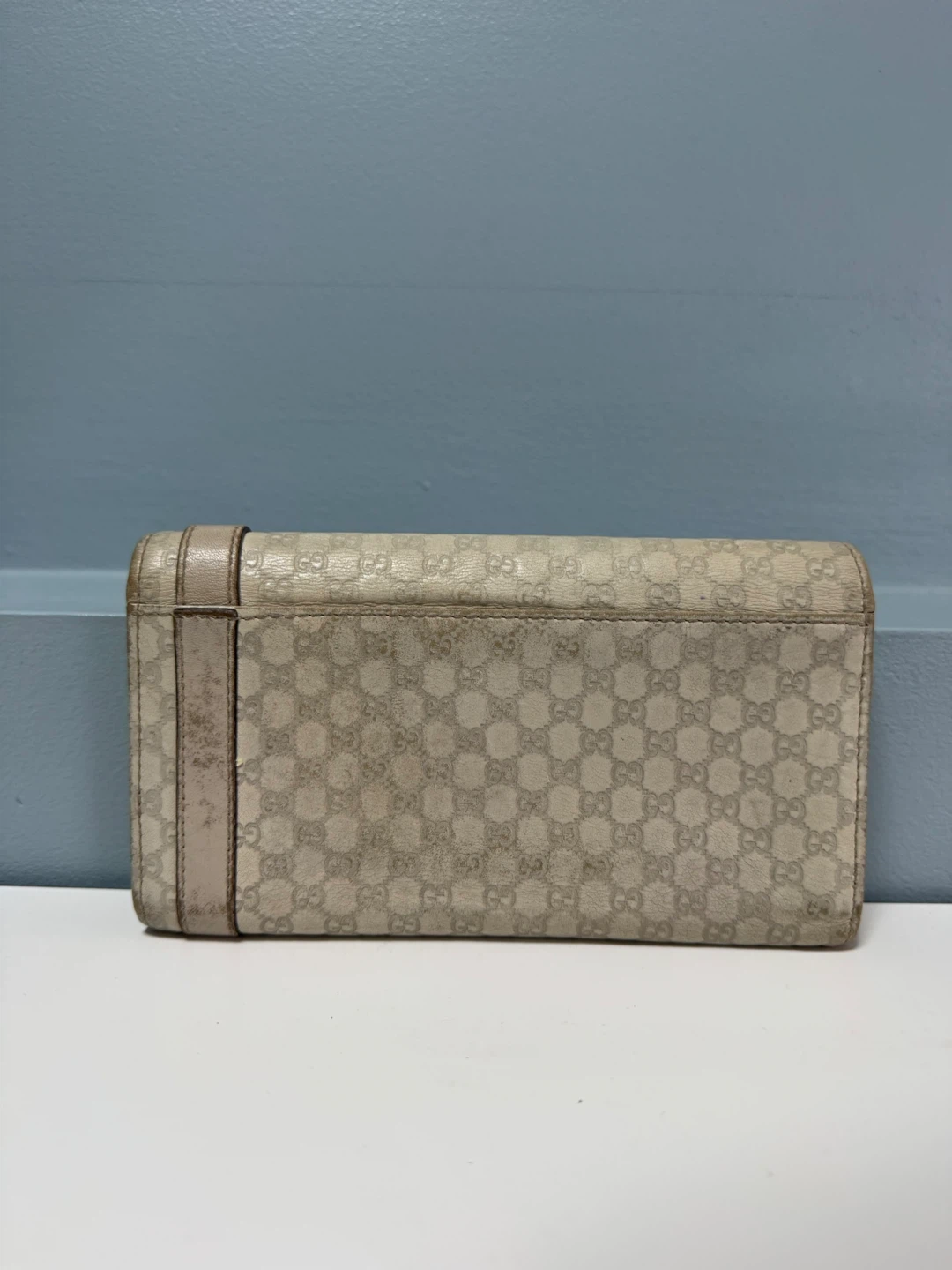 Gucci Monogram Beige Wallet with Belt Authentic - photo 2