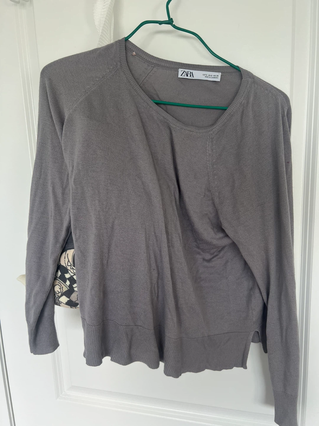 ZARA Grey Long Sleeve Sweater Size S