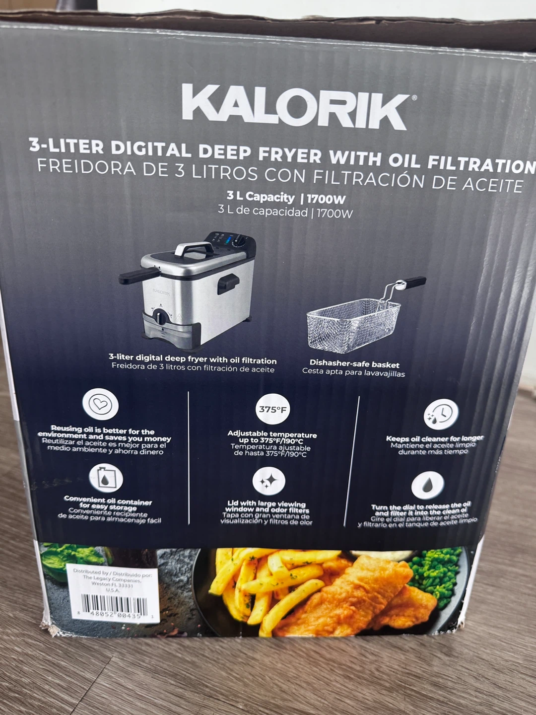 Kalorik 3-Liter Digital Deep Fryer with Oil Filtration - photo 2
