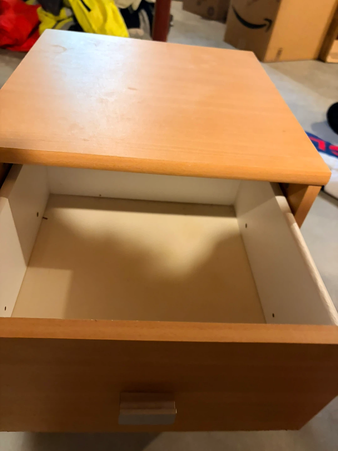 Wooden Nightstand with Drawer - photo 3