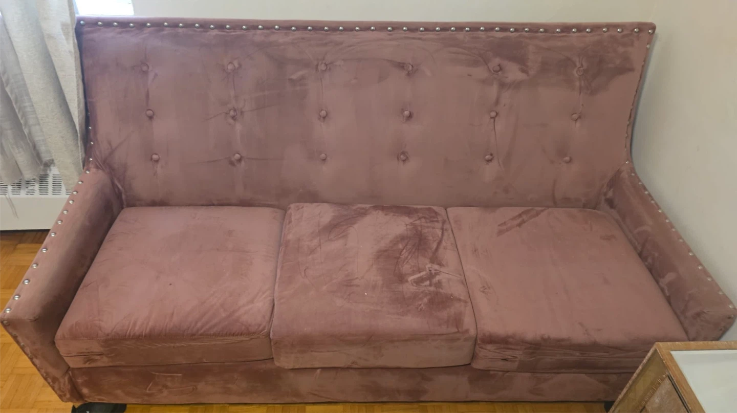 Velvet Sofa - Rose