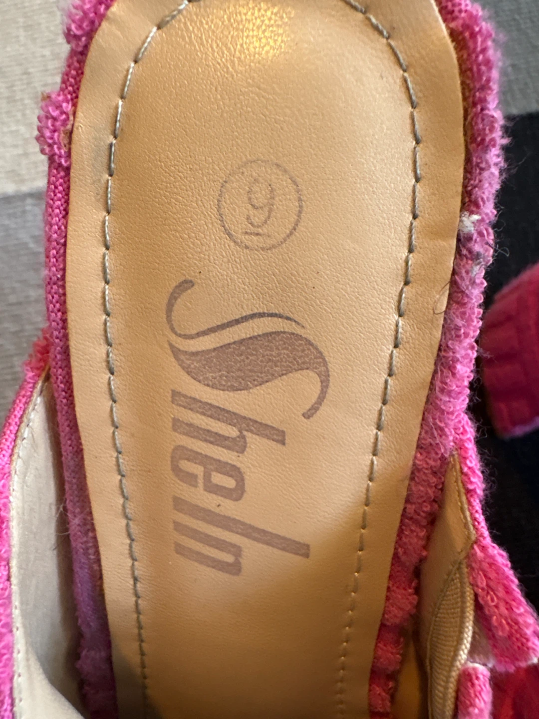 Shein Pink Terry Cloth Platform Heels - Size 9 - photo 3