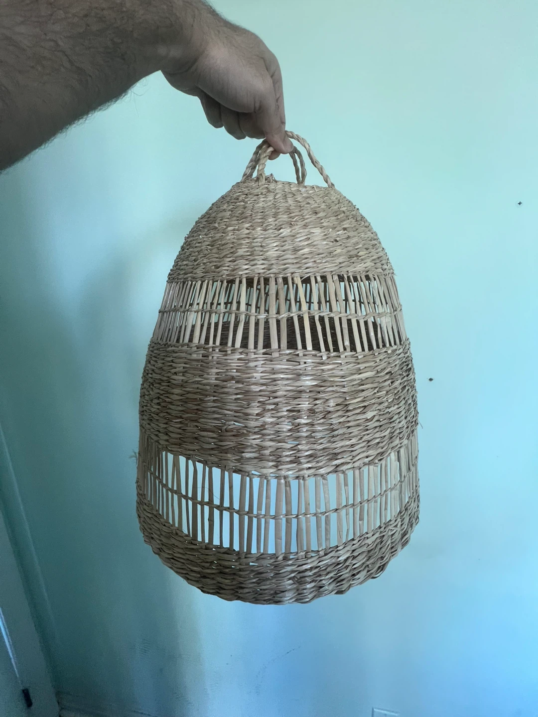 Woven Hanging Basket Lamp Shade - photo 2