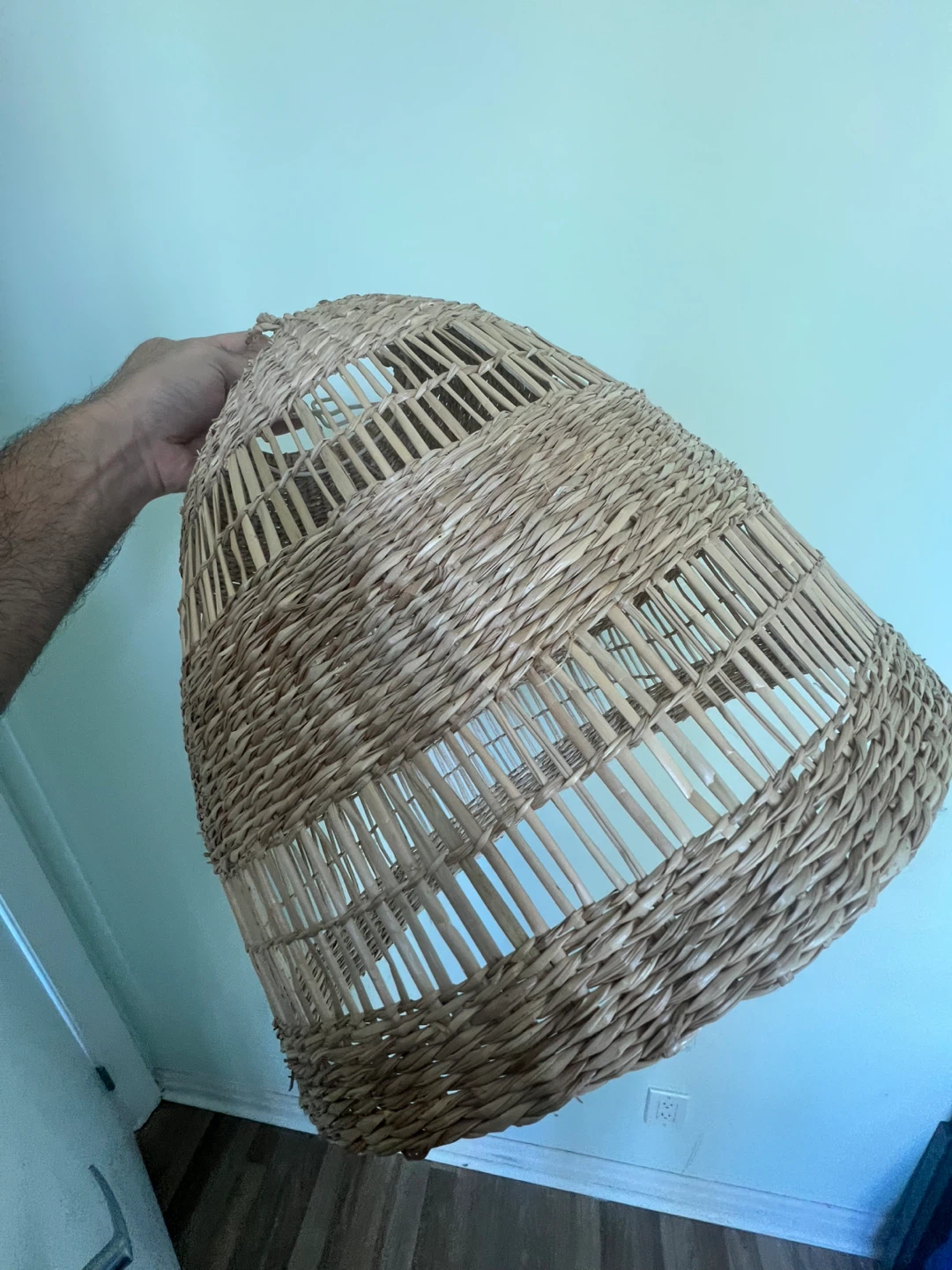 Woven Hanging Basket Lamp Shade - photo 3