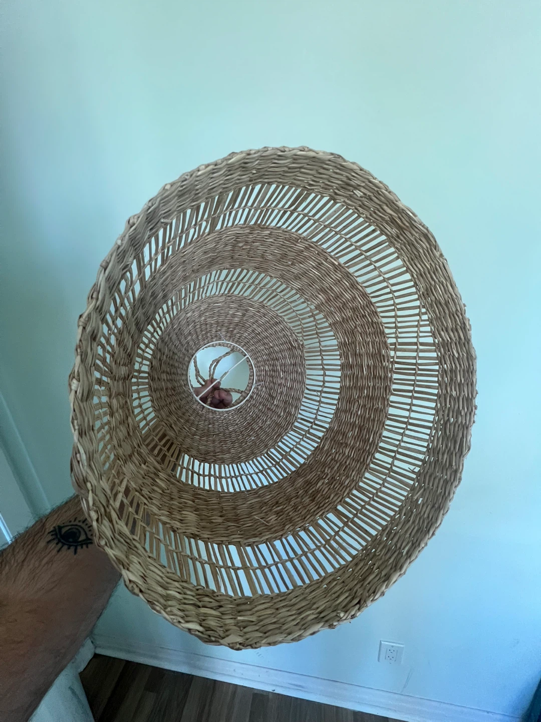 Woven Hanging Basket Lamp Shade - photo 4