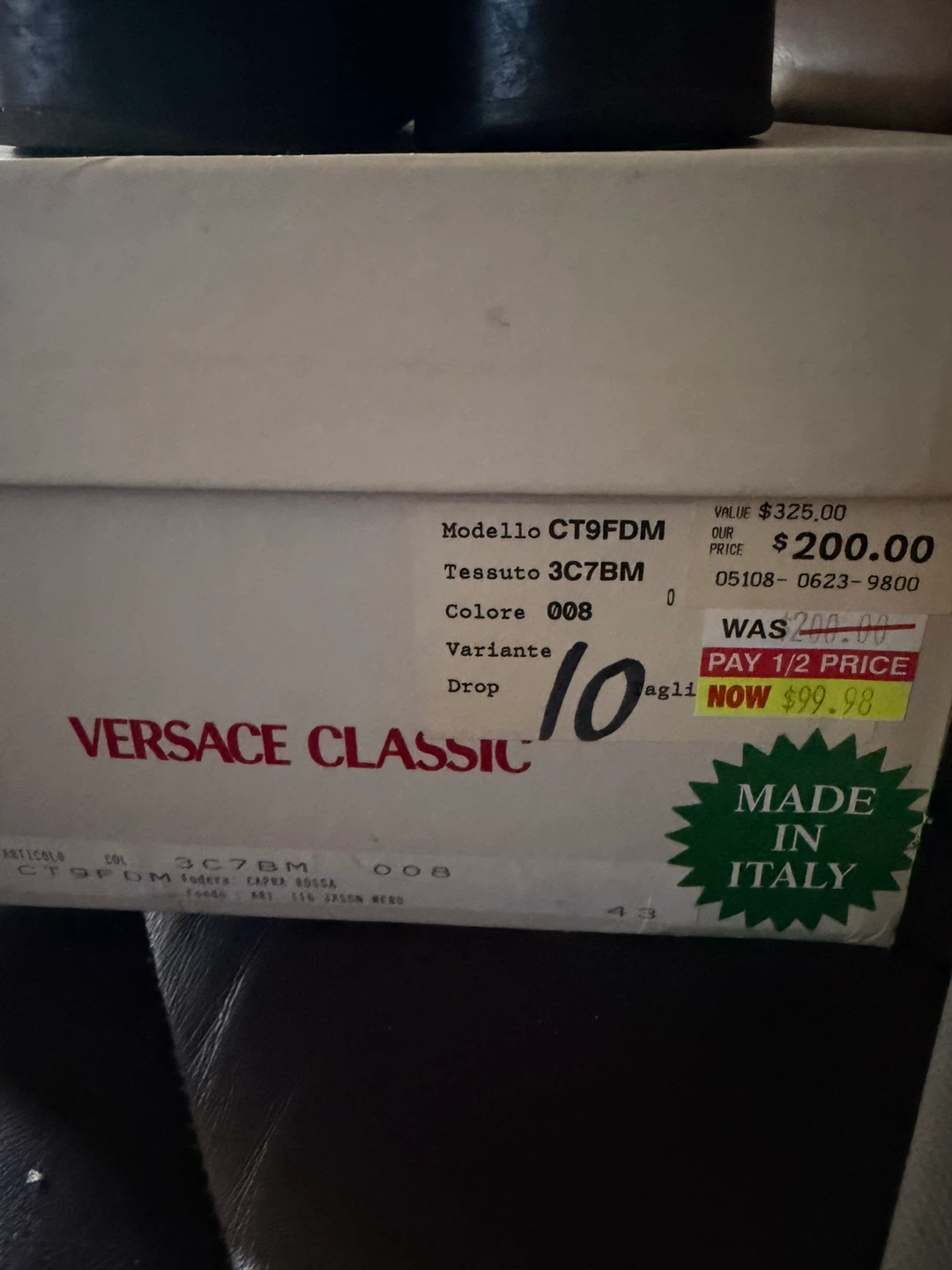 Versace Classic Men's Dress Shoes Black Size 10, Used Good - photo 4