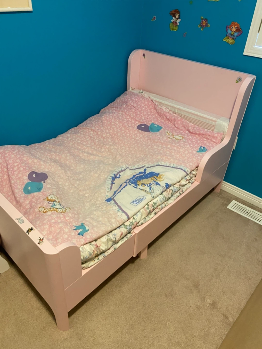 IKEA BUSUNGE Extendable Toddler Bed - Pink