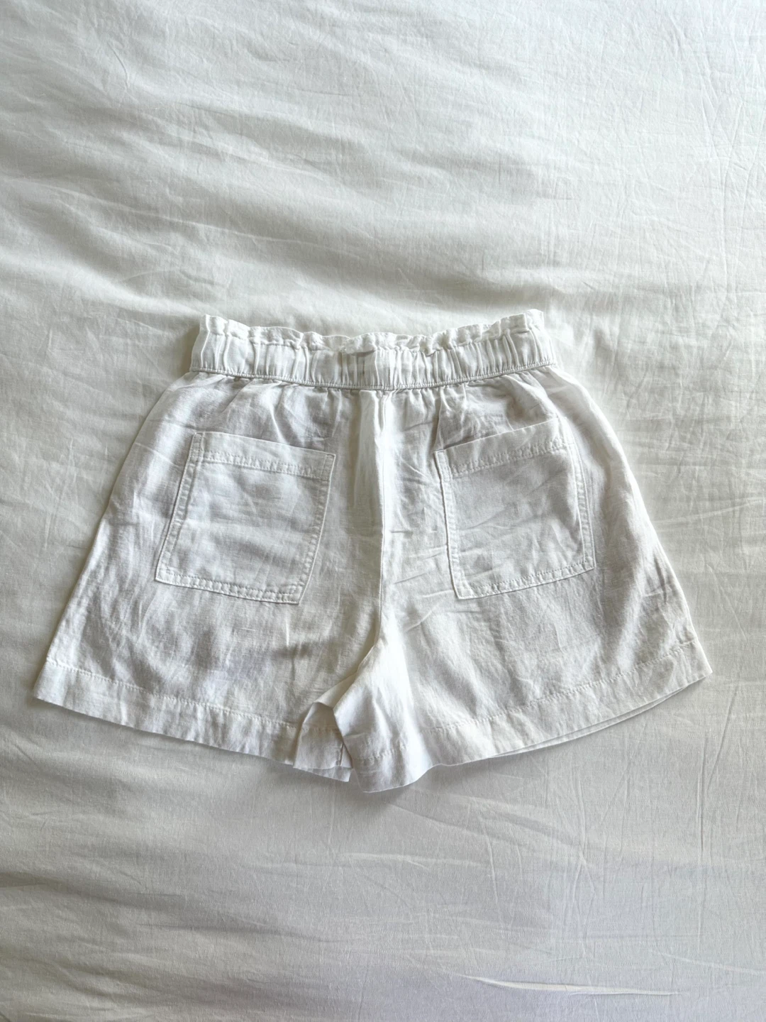 ⚽️ 🆕 LOFT White Linen Blend Shorts - XS - photo 4