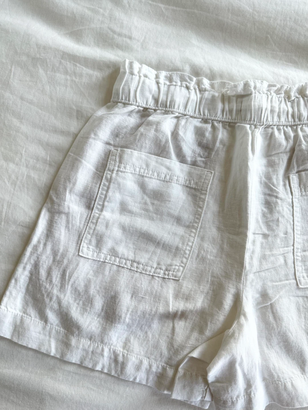 ⚽️ 🆕 LOFT White Linen Blend Shorts - XS - photo 5