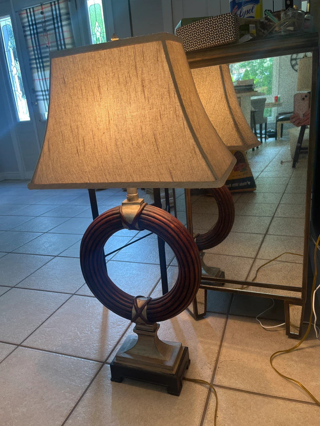 Table Lamp with Fabric Shade