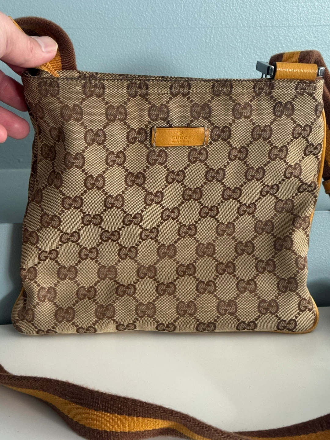 Gucci Monogram Crossbody Bag Small Authentic