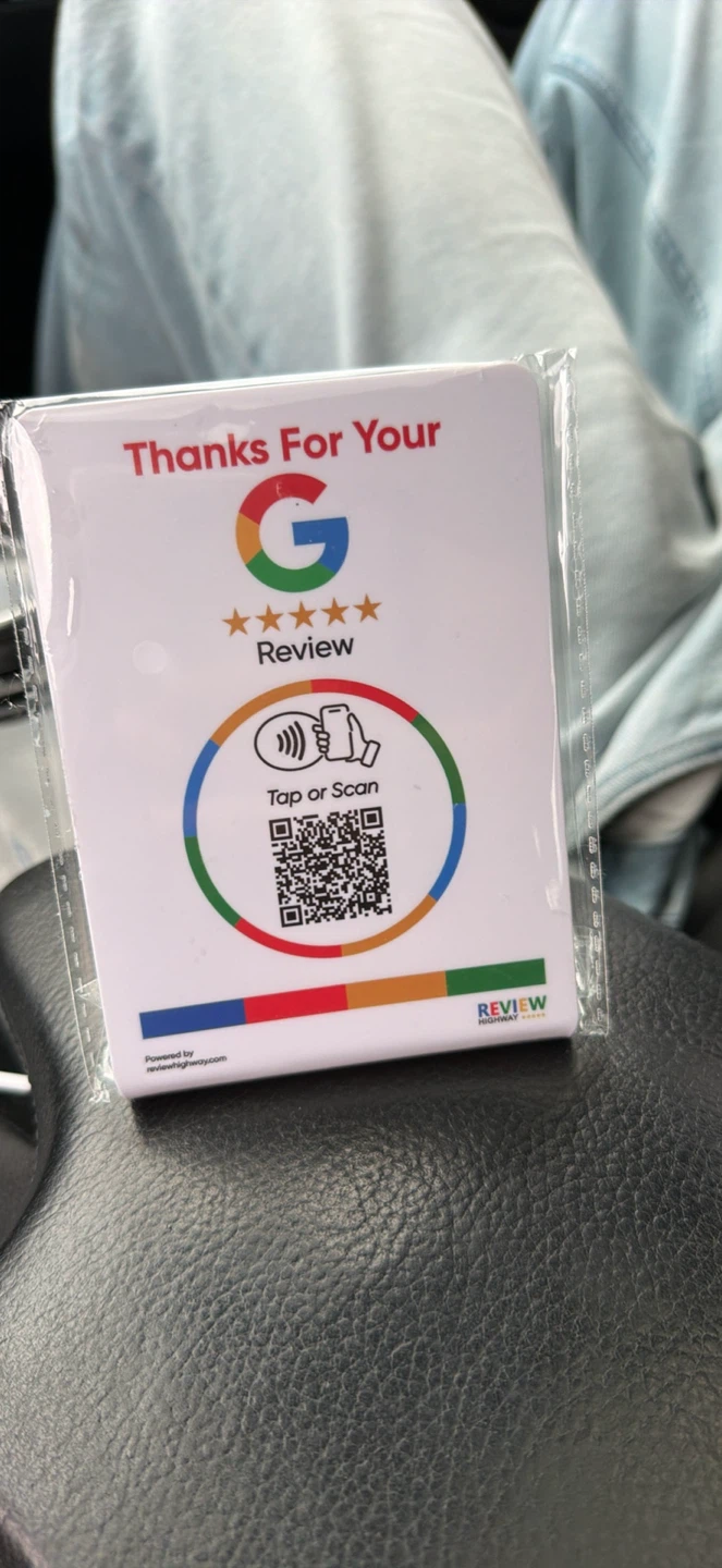 Google Review nfc Tap or Scan Device