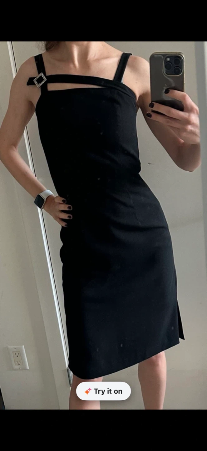 Black Strappy Midi Dress ⚽️