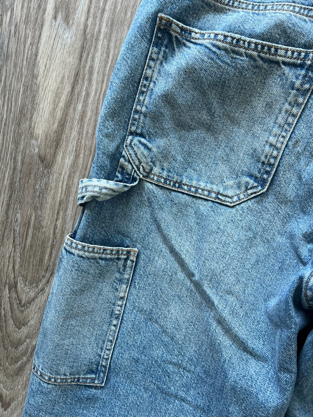 Pull & Bear Carpenter Jeans - Blue Denim - Size 8 - photo 3