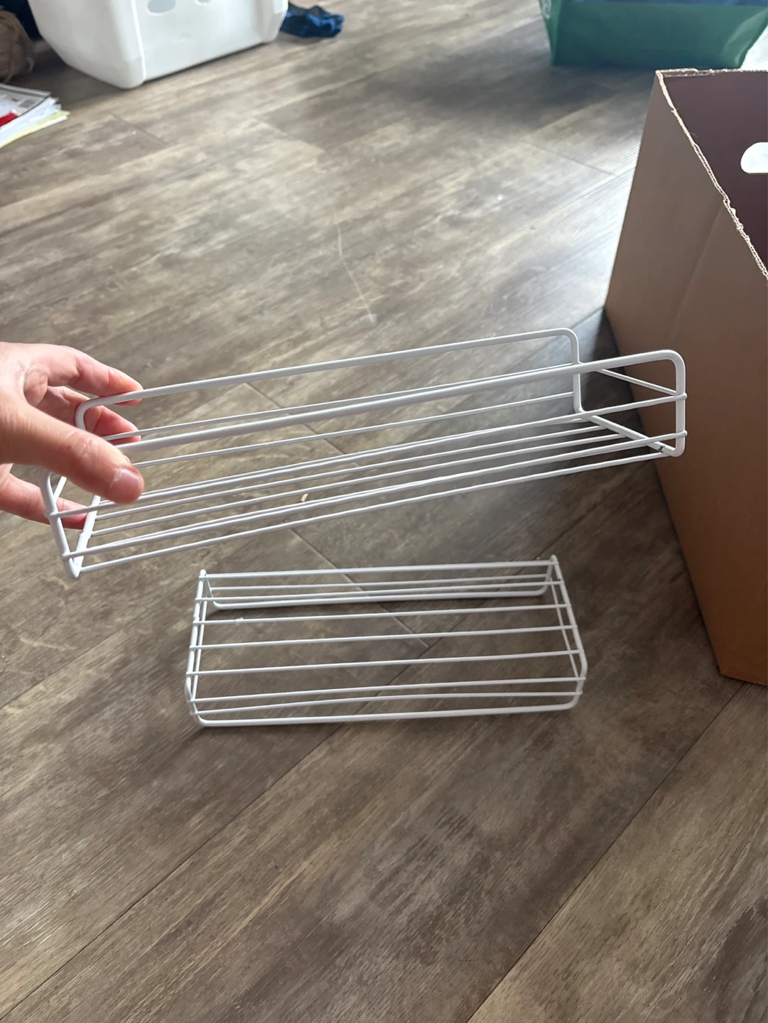 White Wire Storage Baskets (2)