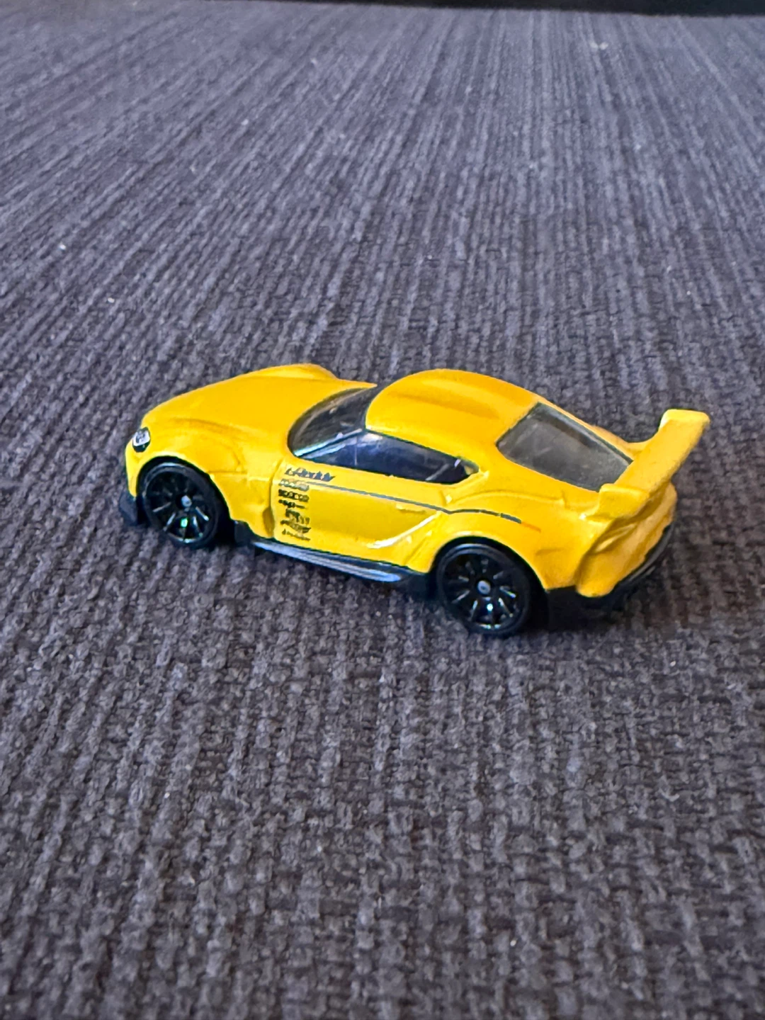 Yellow Toyota Supra Hot Wheels Car