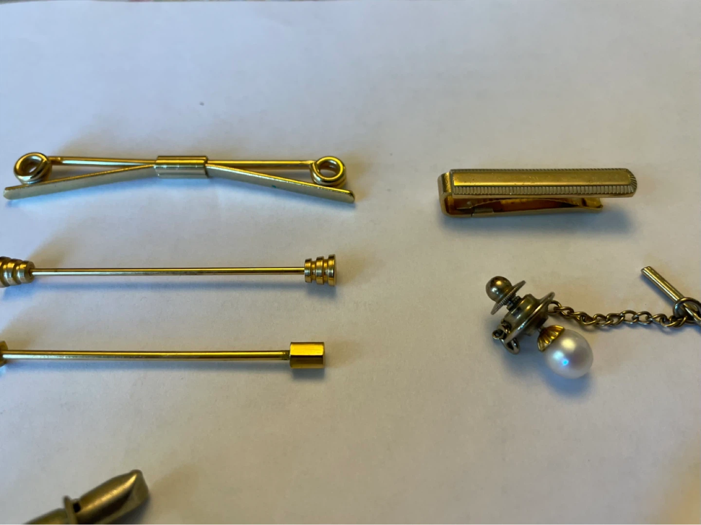 Mens Vintage Cufflinks and Tie Bars Bundle - photo 4