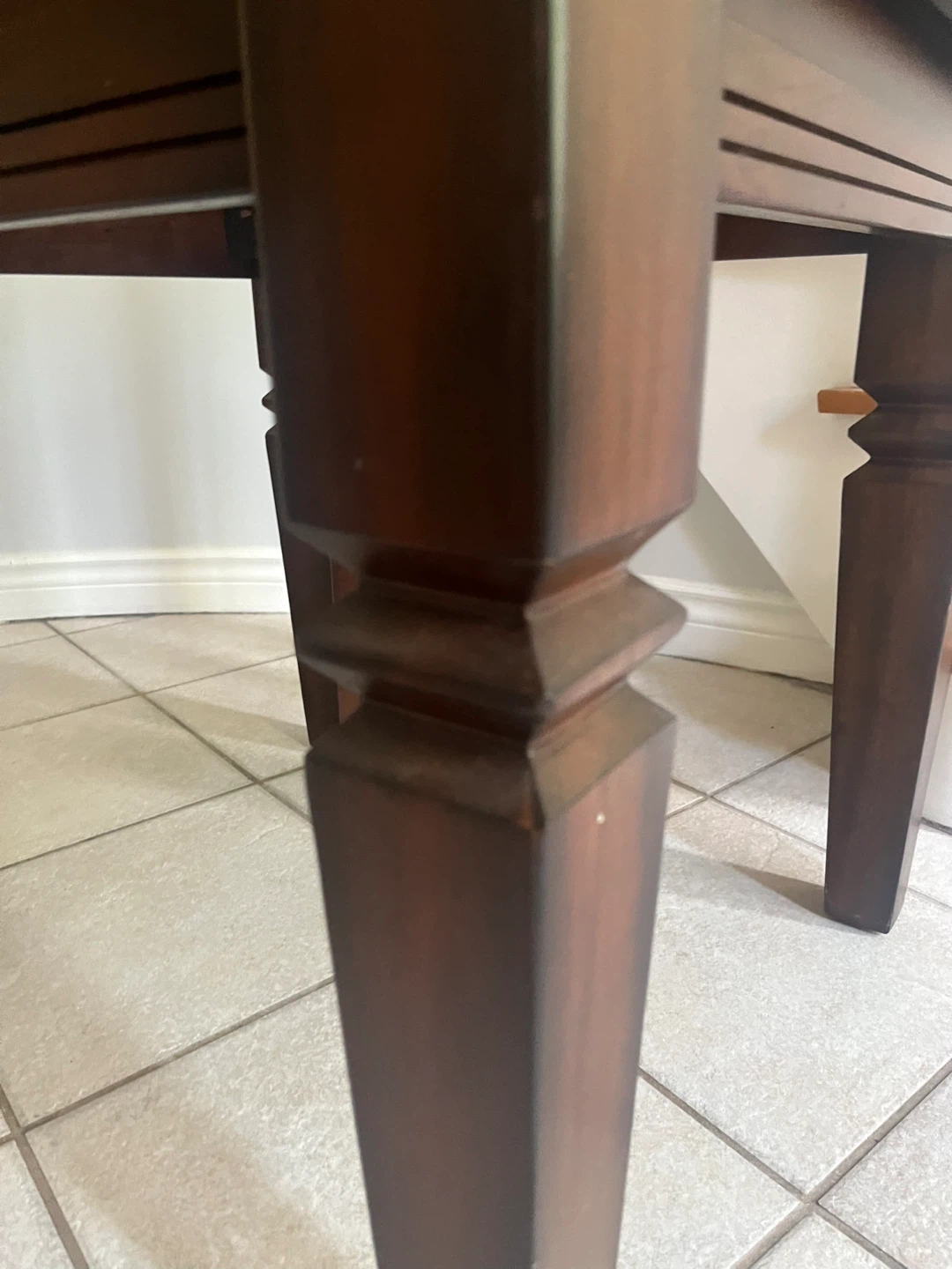 Dark Wood Side Table - photo 2