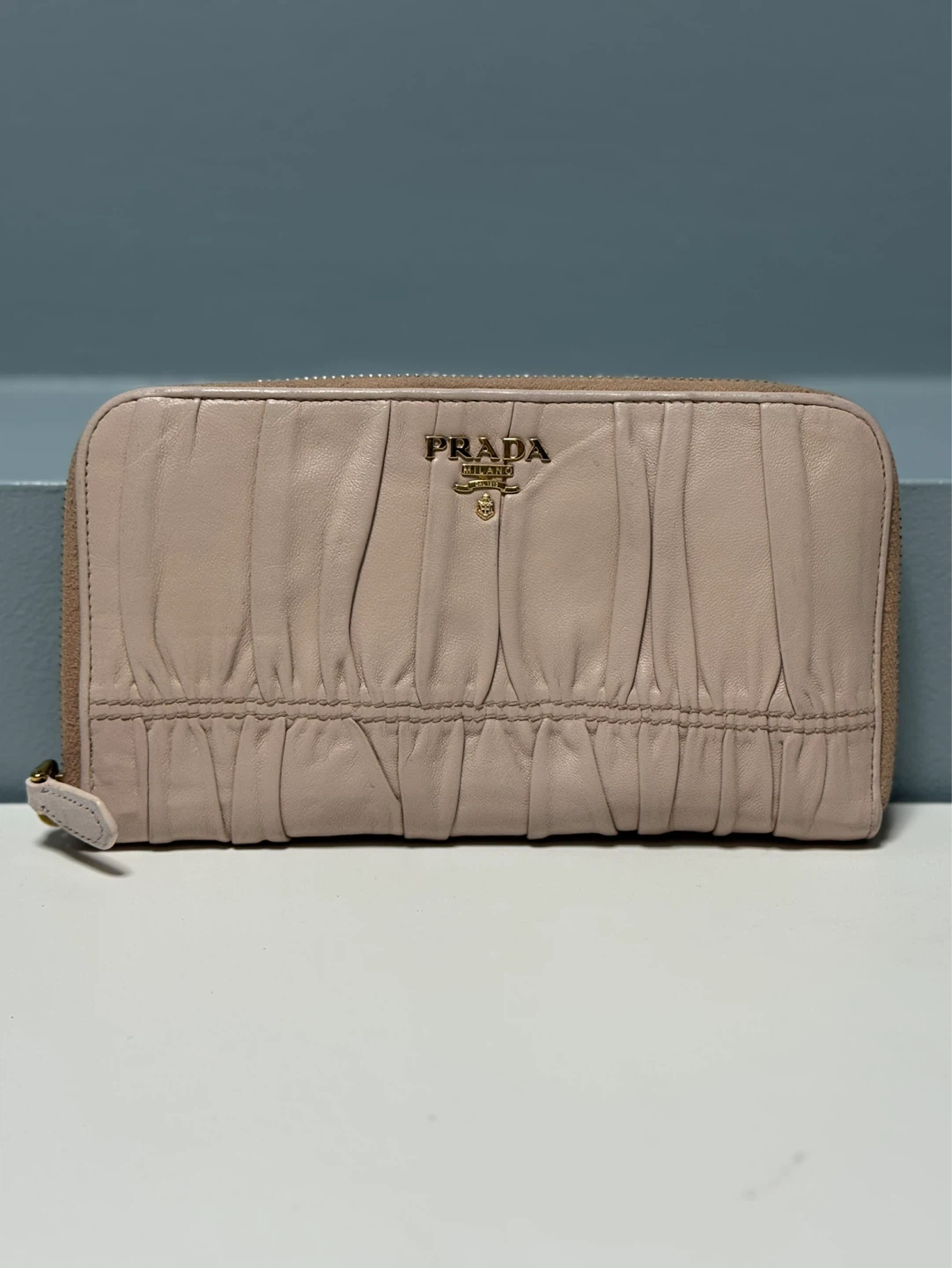 Prada Gaufre Nappa Leather Zip Wallet Authentic - photo 2