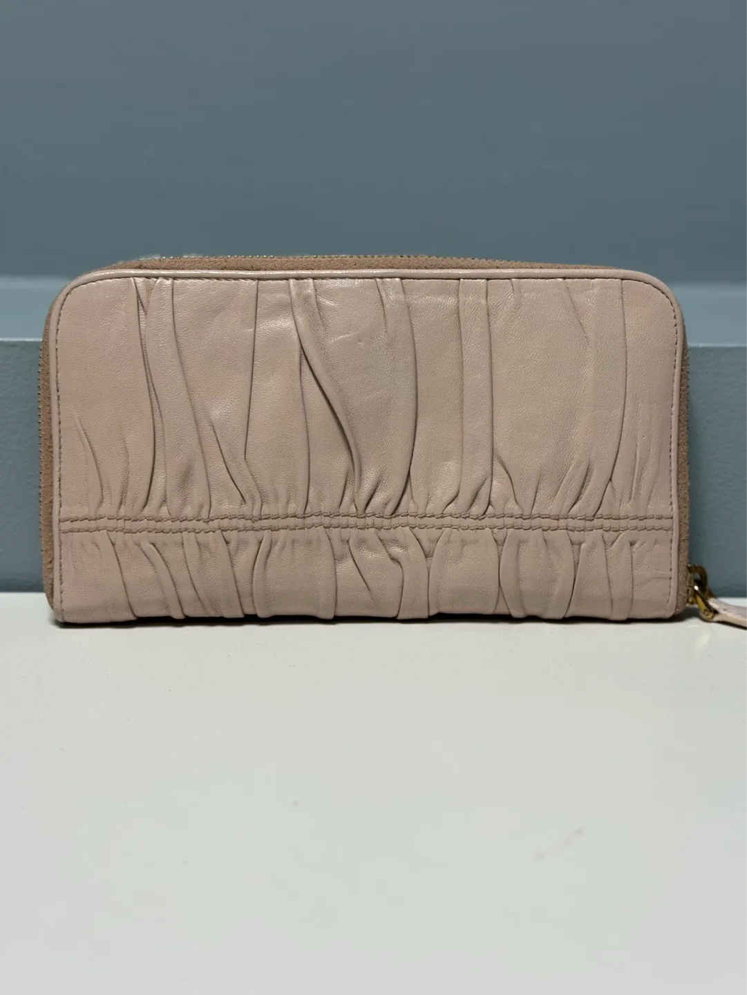 Prada Gaufre Nappa Leather Zip Wallet Authentic - photo 3
