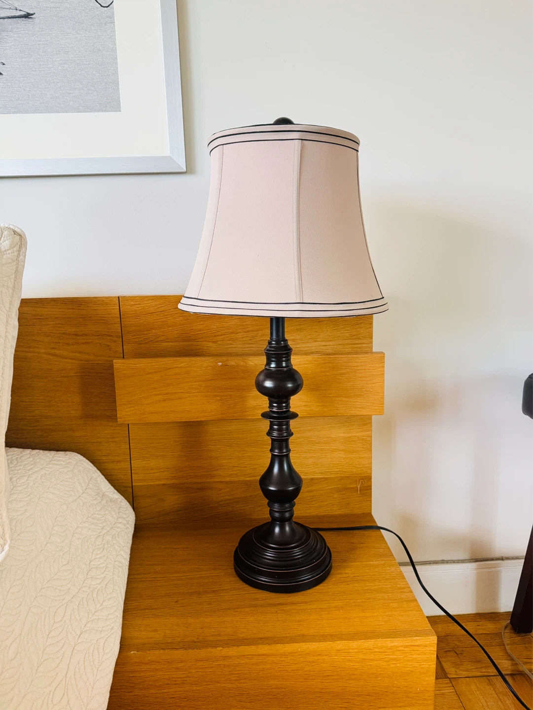 Two Table Lamps with Cream Shade - photo 5