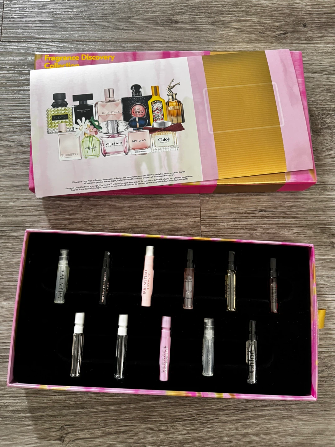 Perfume sample set