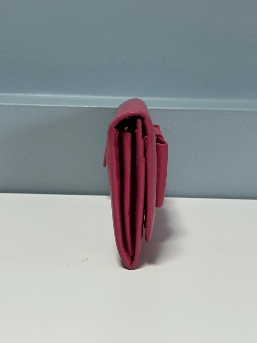 Prada Pink Leather Bow Wallet Authentic - photo 4