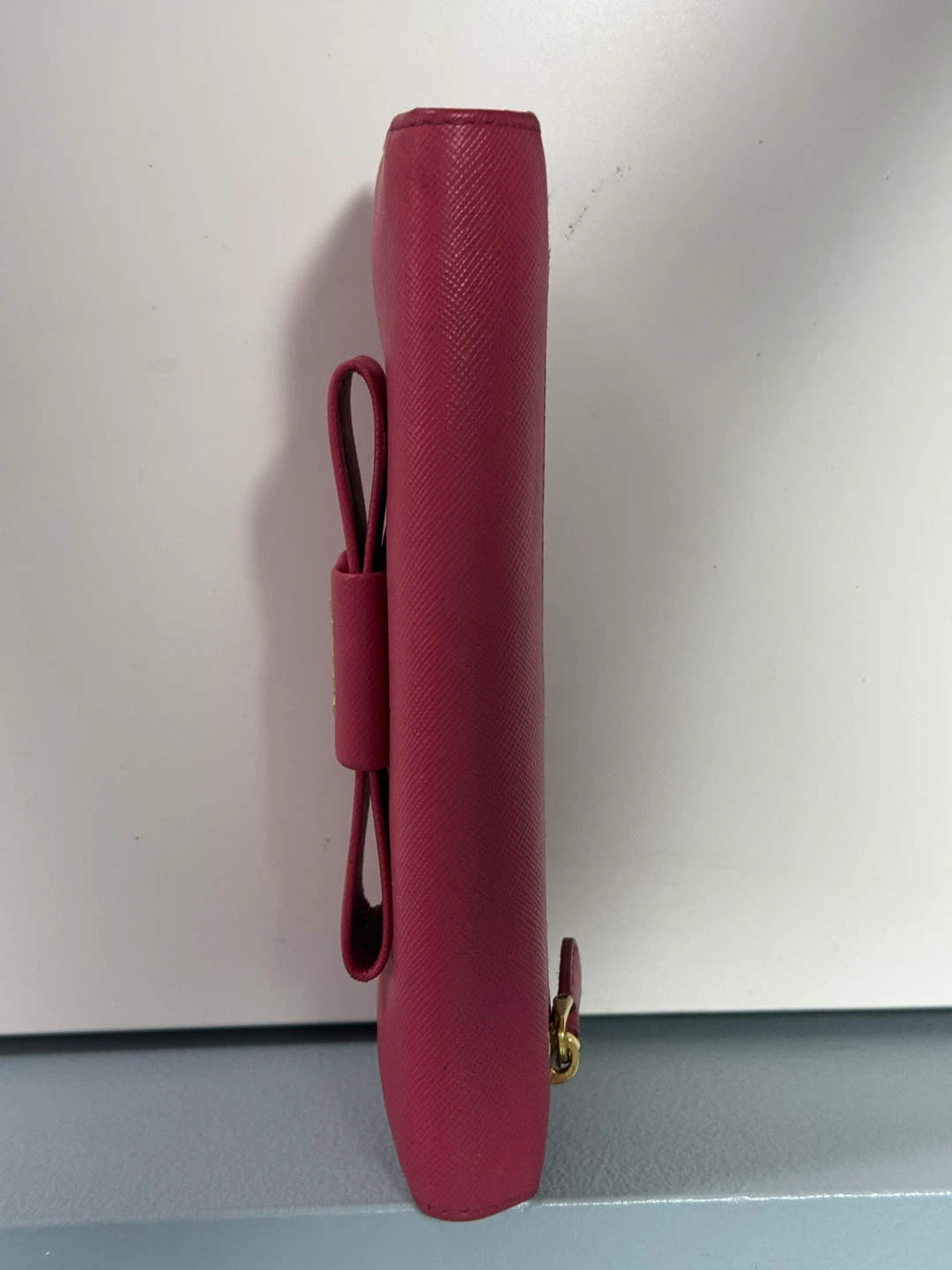 Prada Pink Leather Bow Wallet Authentic - photo 5