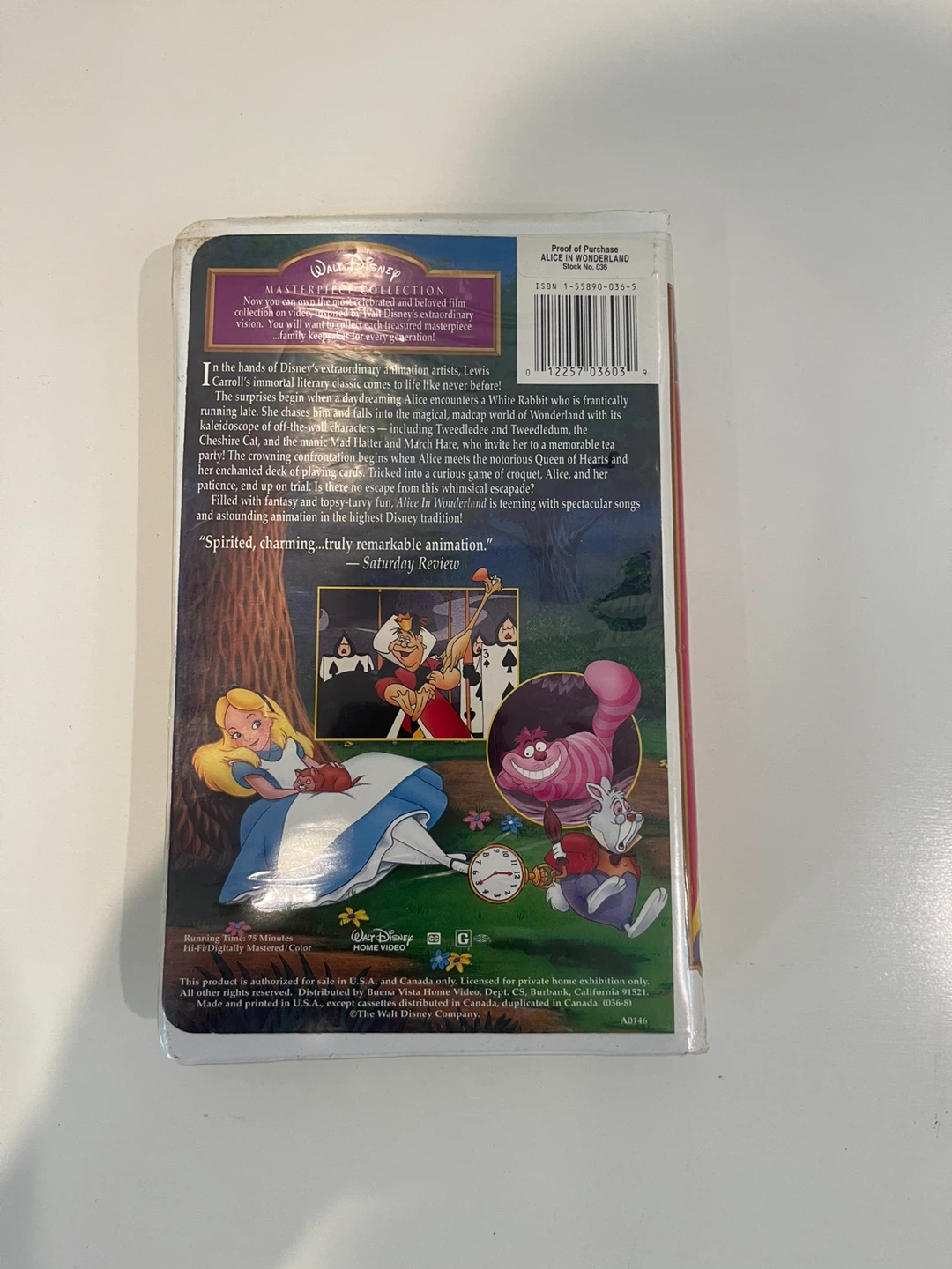 Walt Disney's Alice in Wonderland VHS - photo 2