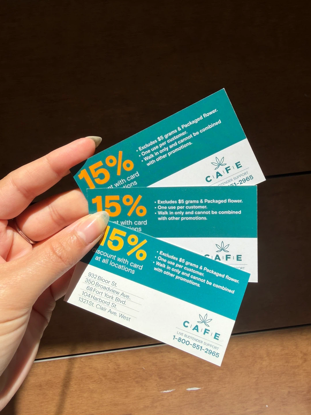 CAFE 15% Discount Cards - photo 2