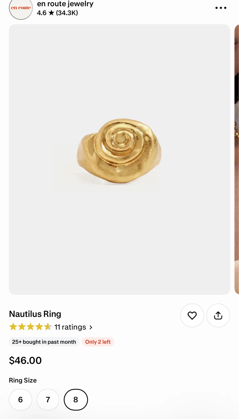 En Route Jewelry Nautilus Ring