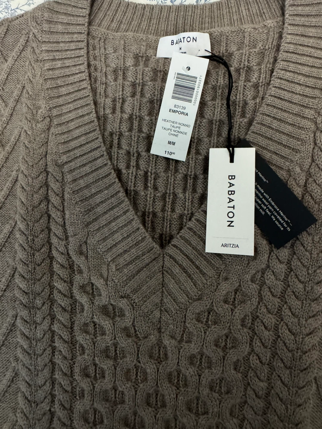 Babaton Emporia Sweater Vest - M/M - Heather Nomad Taupe - photo 2