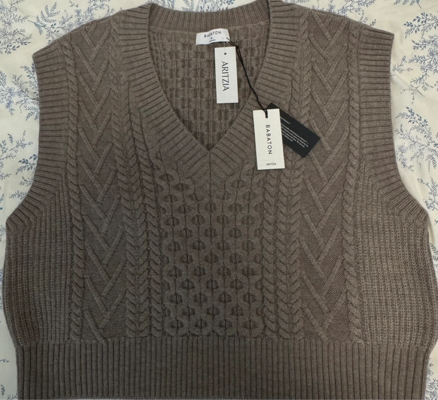 Babaton Emporia Sweater Vest - M/M - Heather Nomad Taupe