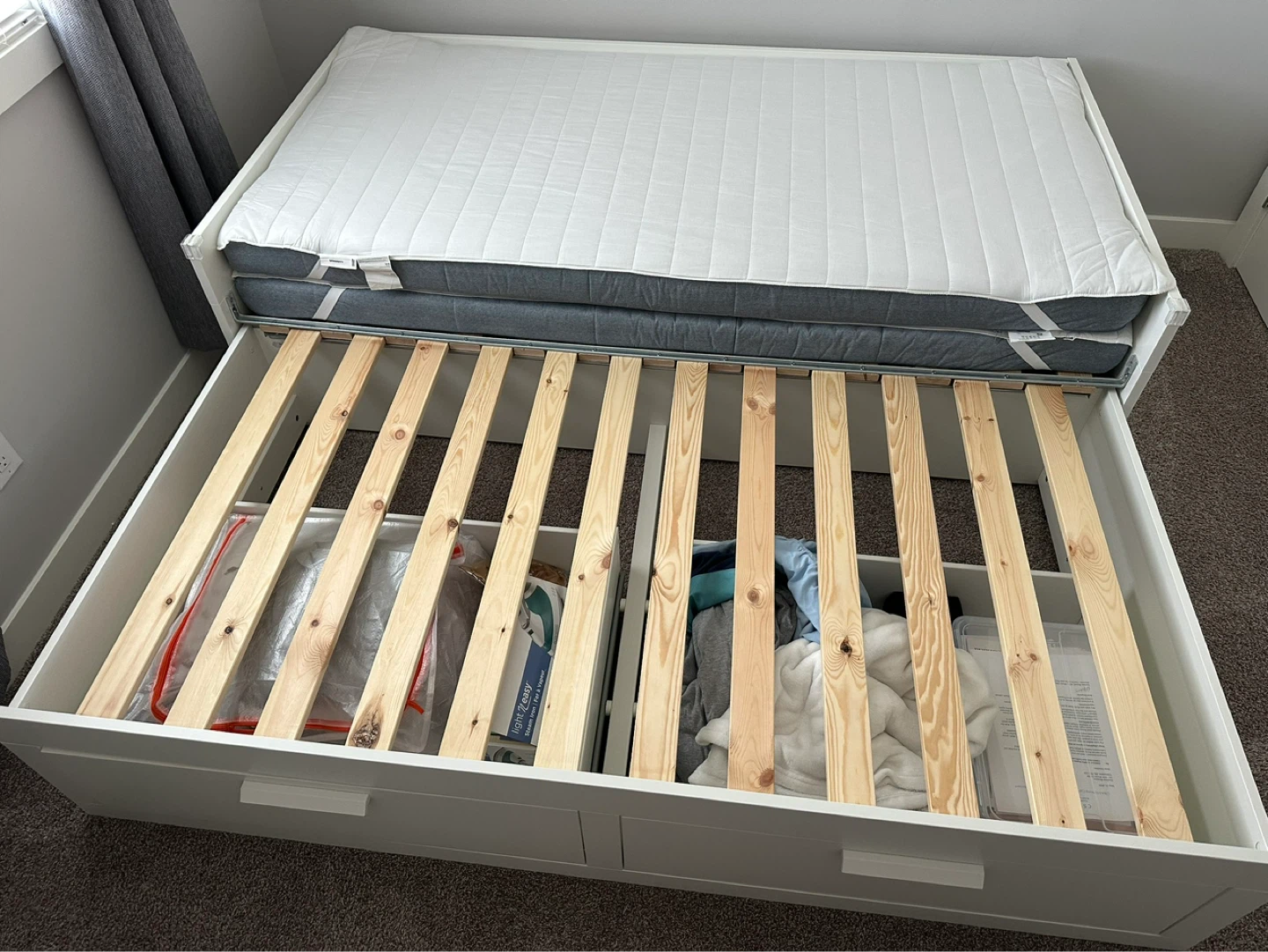 IKEA BRIMNES Daybed with 2 Drawers - White, Twin - photo 2