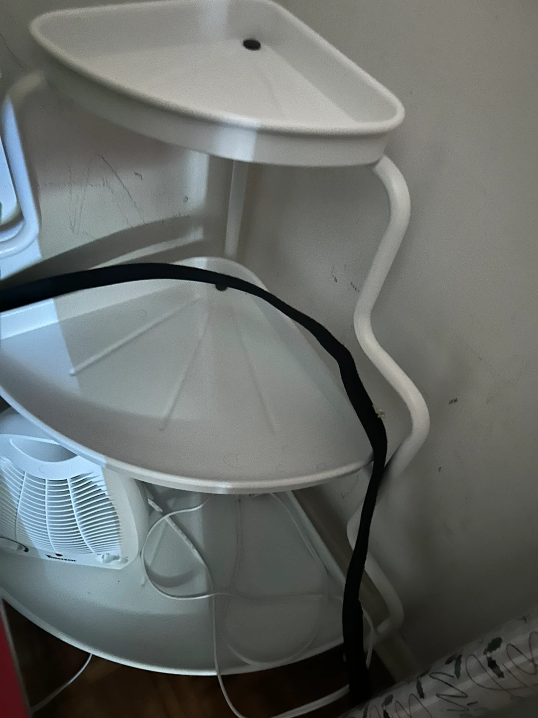 White Corner Shelf Unit