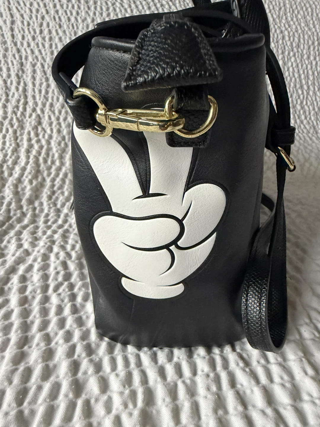 Disney Mickey Mouse Black Faux Leather Satchel Bag - photo 3