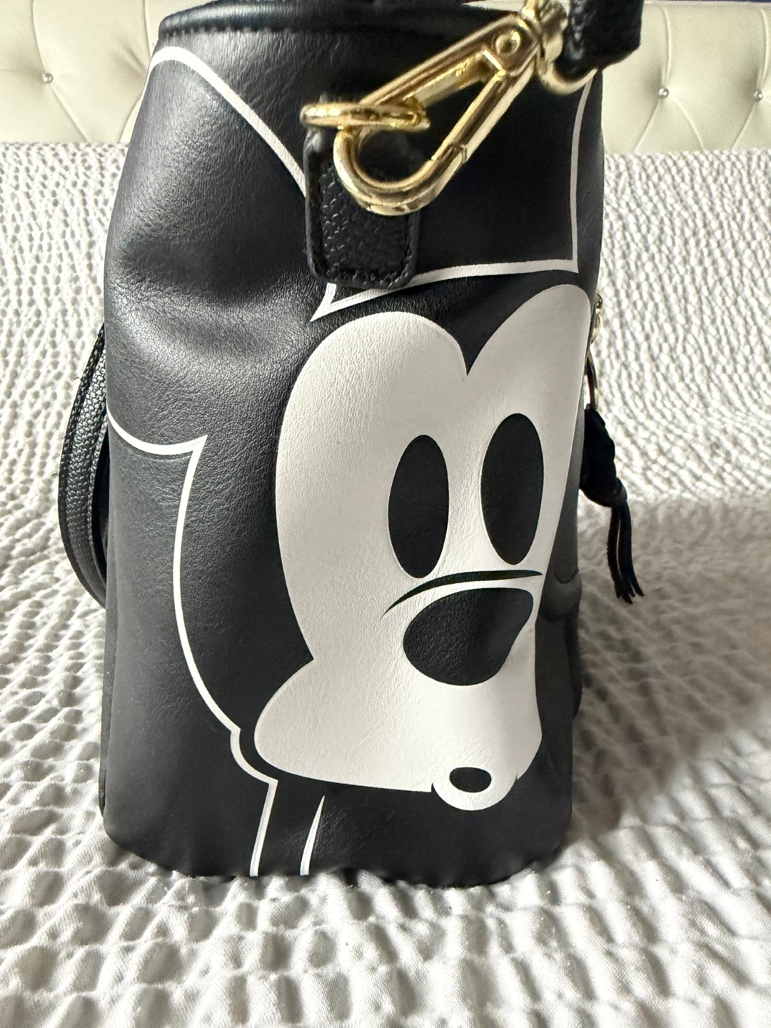 Disney Mickey Mouse Black Faux Leather Satchel Bag - photo 4