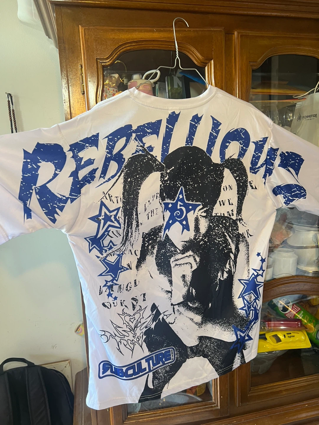 White "Rebellious" Graphic T-Shirt - photo 4