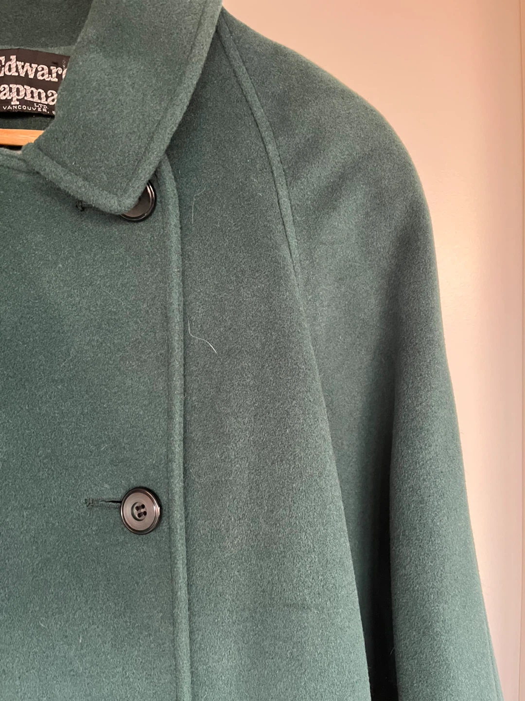 Edward Chapman Wool Angora Cashmere Coat - Green - photo 2