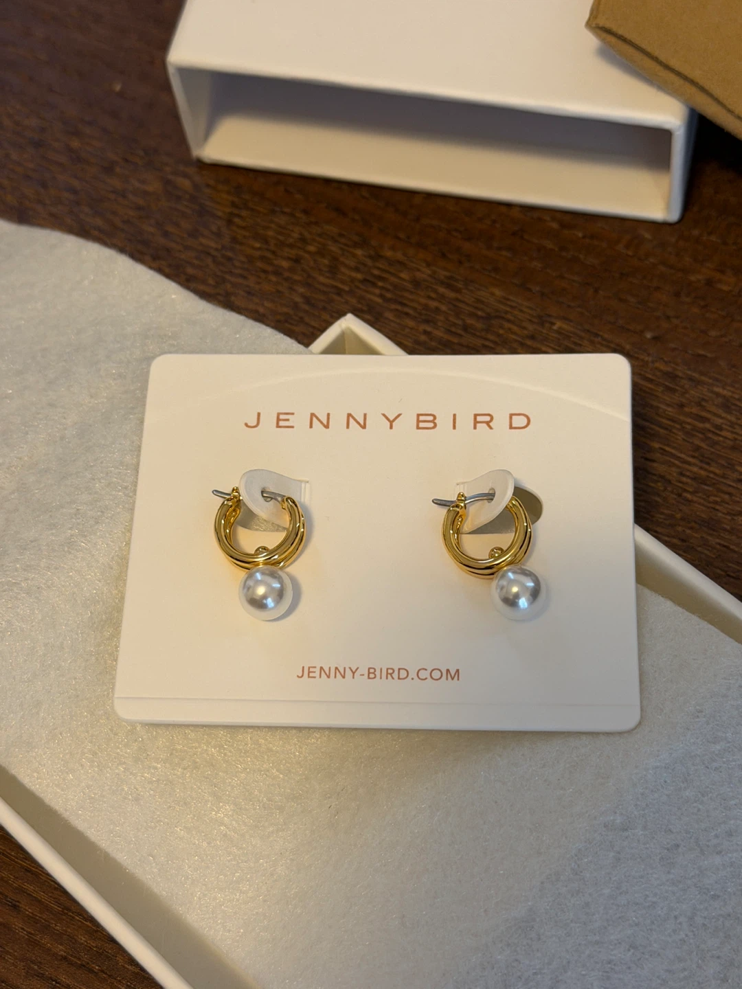 Nova Huggies - Jenny Bird Pearl Hoop Earrings - photo 2