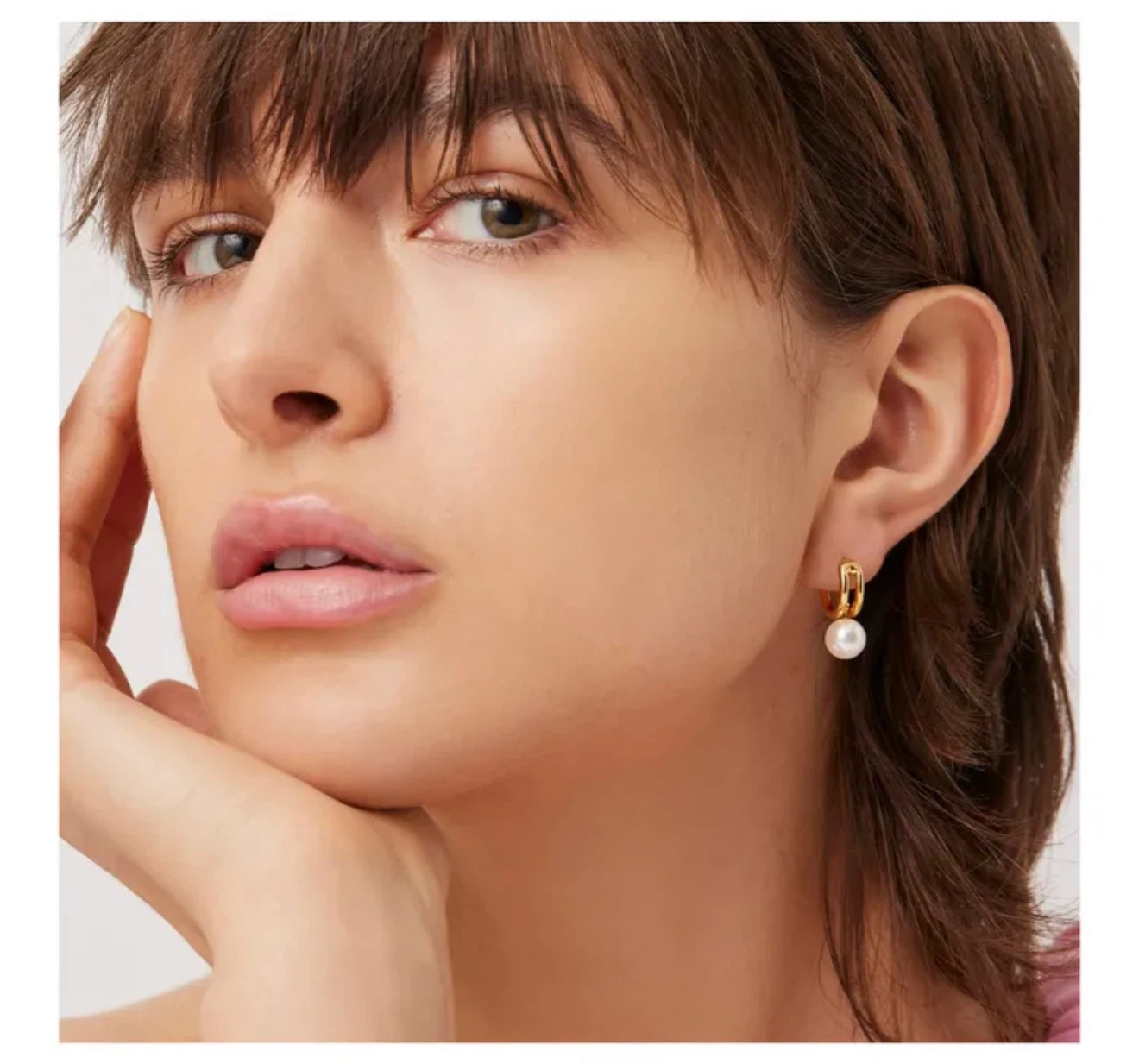 Nova Huggies - Jenny Bird Pearl Hoop Earrings - photo 3