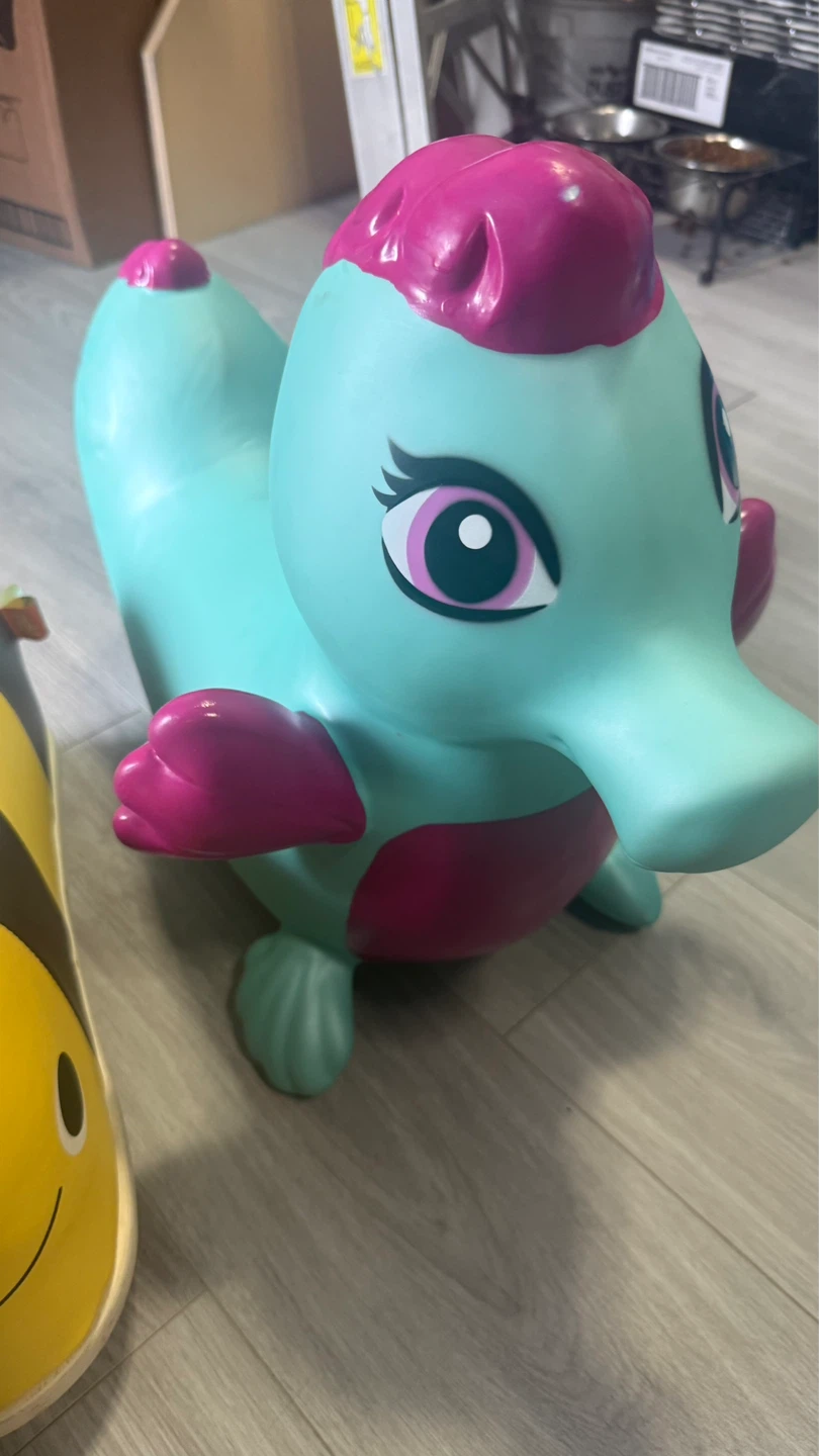 Mint Green and Pink Inflatable Bouncy Toy