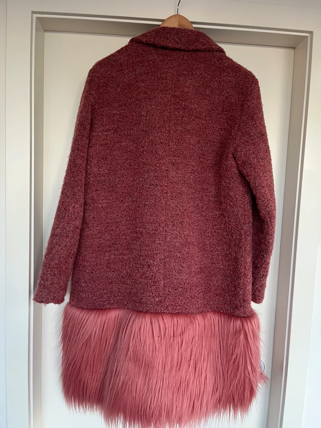 Dimora Textured Jacket with Faux Fur Trim - photo 5
