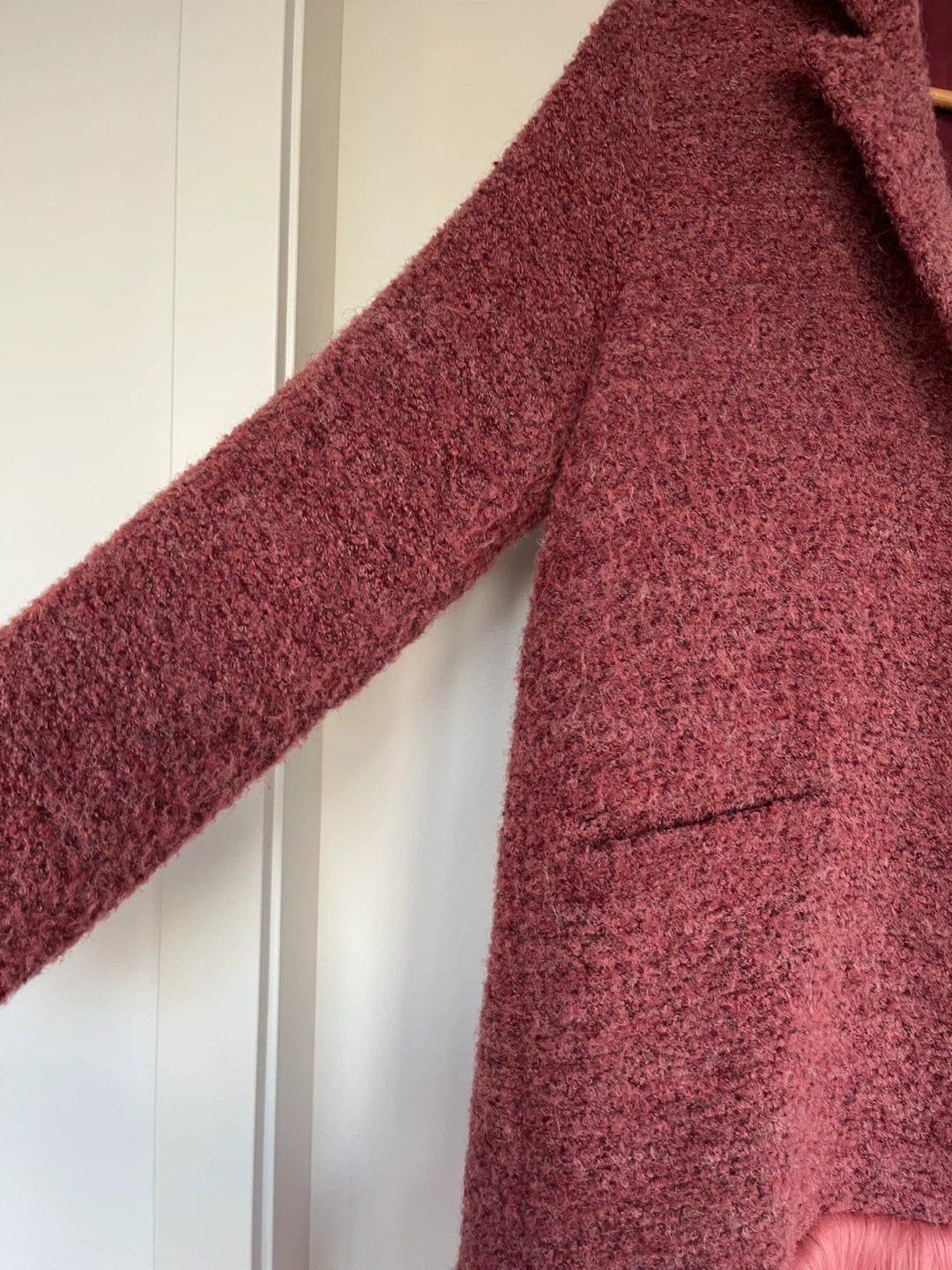 Dimora Textured Jacket with Faux Fur Trim - photo 2