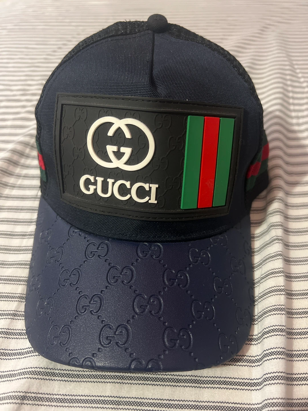 Navy Gucci Baseball Cap