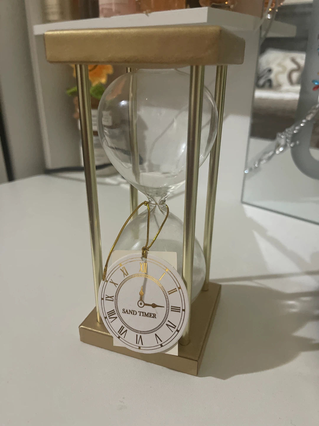 Gold Metal Hourglass Sand Timer