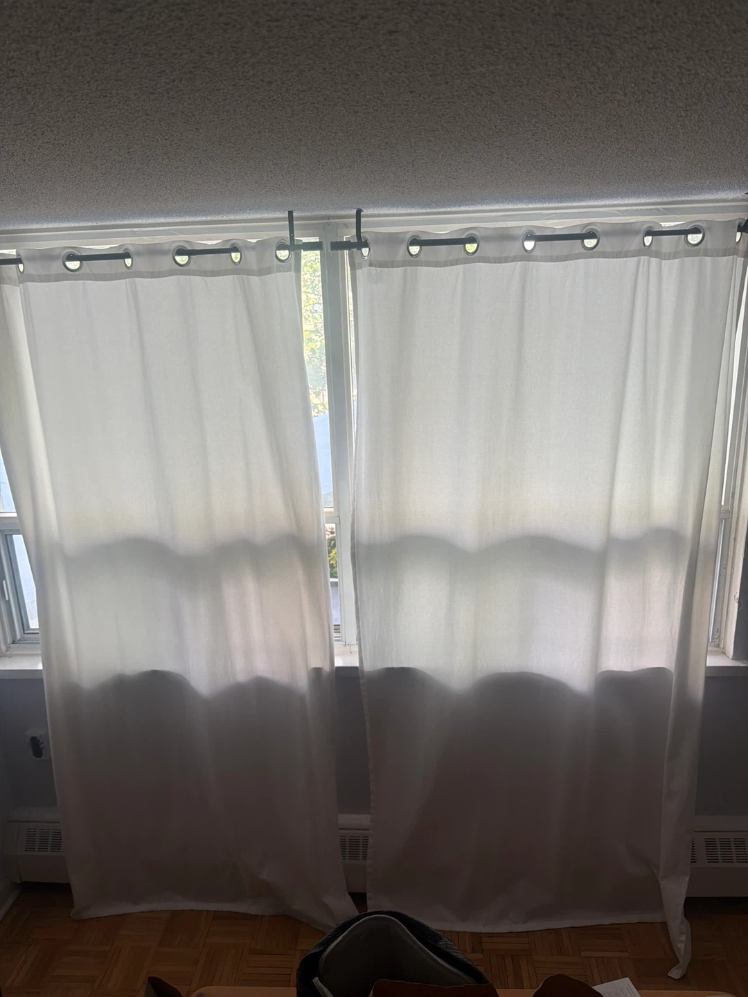 Extra long White Grommet Curtains - Set of 2 - photo 3